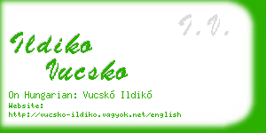 ildiko vucsko business card